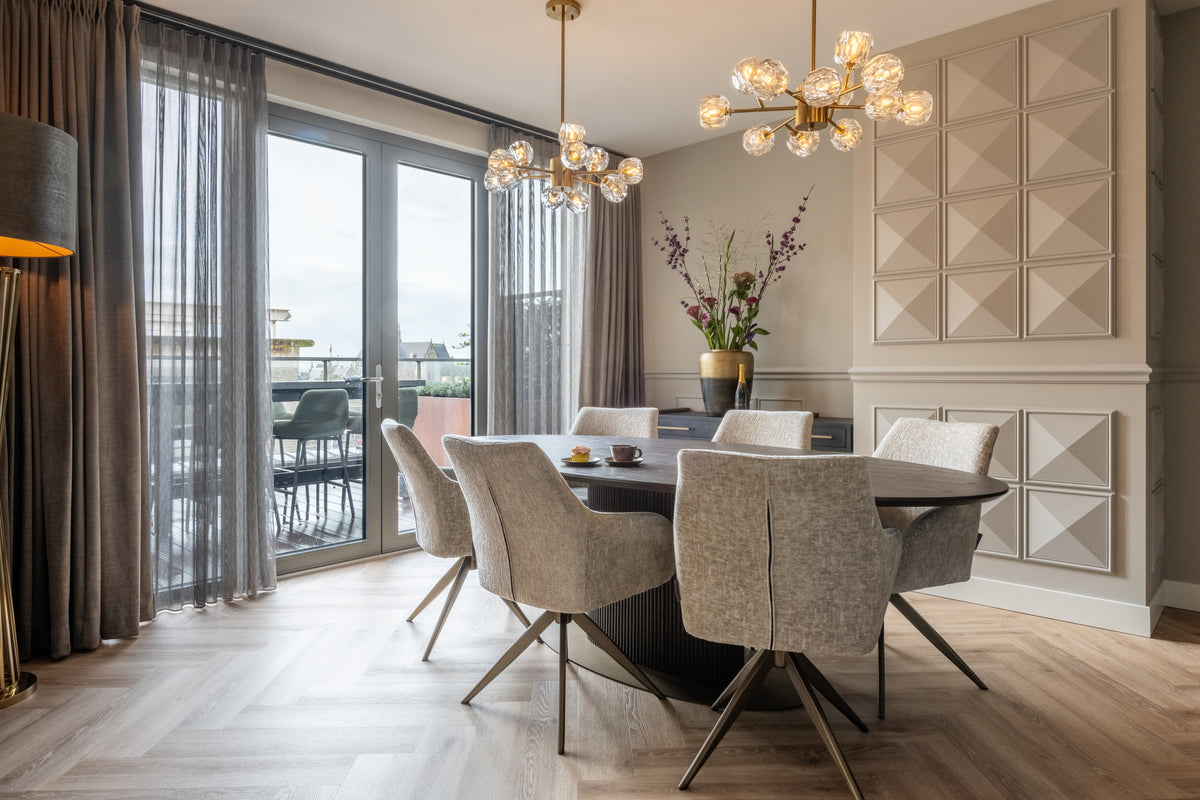 Scaun dining Lisonne, pearl island, rotativ – ambient