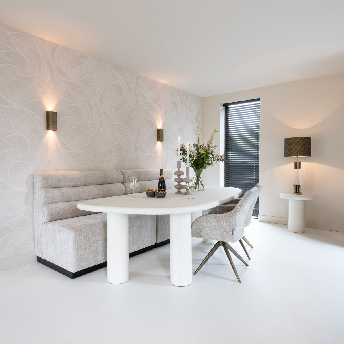 Scaun dining Lisonne, pearl island, rotativ – ambient