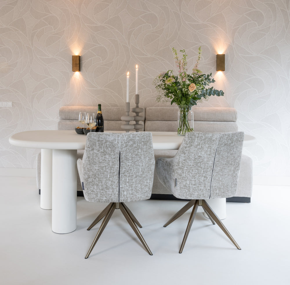 Scaun dining Lisonne, pearl island, rotativ – ambient