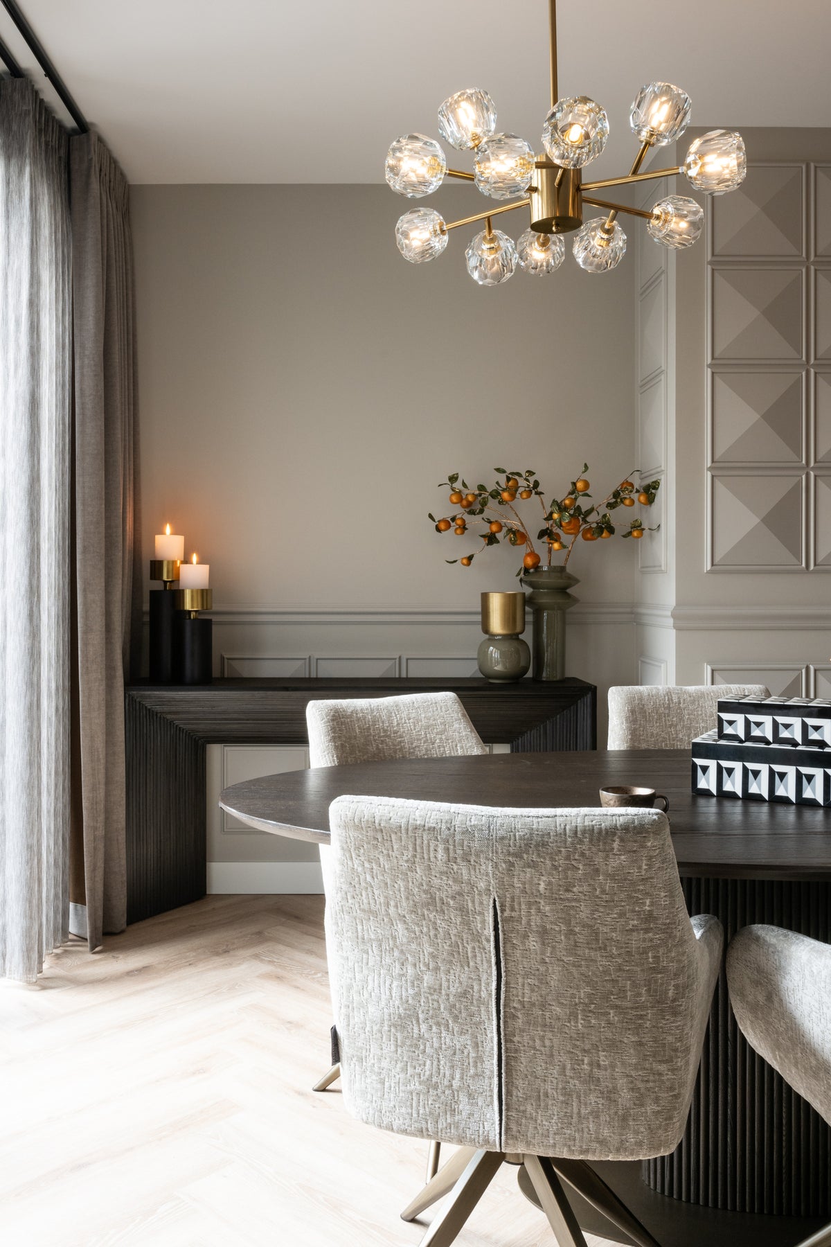 Scaun dining Lisonne, pearl island, rotativ – ambient