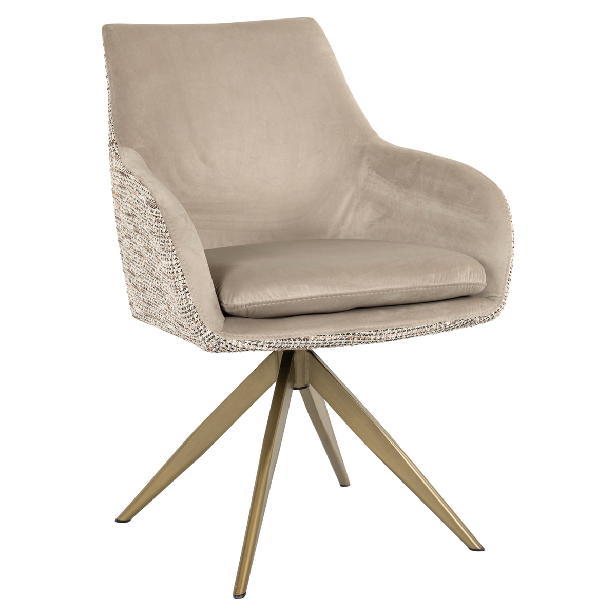 Scaun dining Lisonne, trendy nature, rotativ