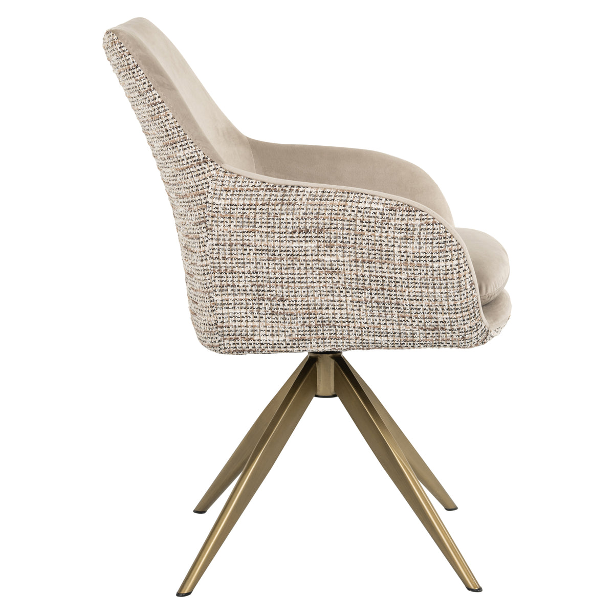 Scaun dining Lisonne, trendy nature, rotativ