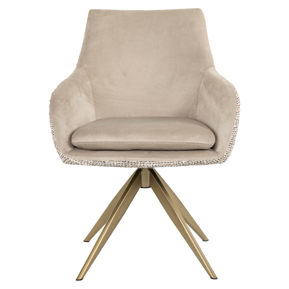 Scaun dining Lisonne, trendy nature, rotativ