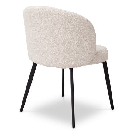 Scaun dining Lloyd, bouclé crem, set de 2
