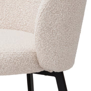Scaun dining Lloyd, bouclé crem, set de 2