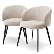 Scaun dining Lloyd cu brațe, Sisley bej, set de 2