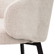 Scaun dining Lloyd cu brațe, Sisley bej, set de 2