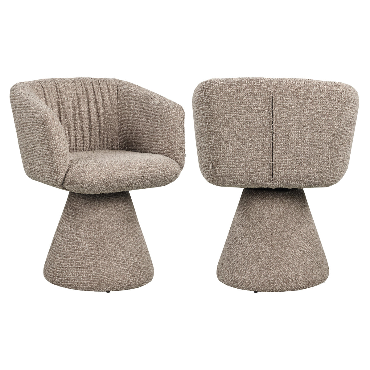 Scaun dining Madeline, chunky moca, rotativ