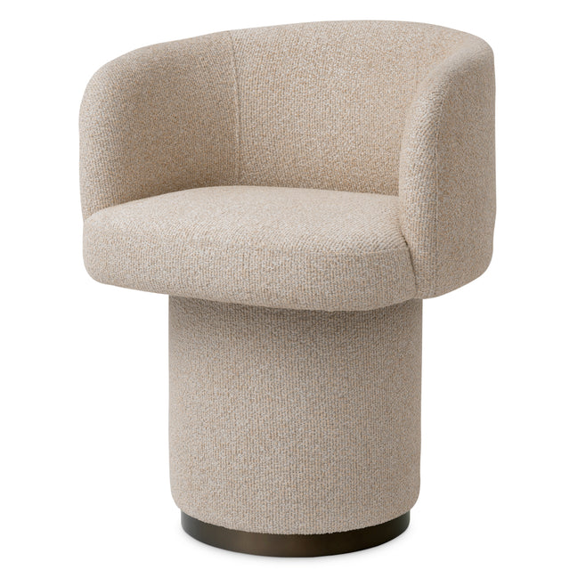 Scaun dining Marly, finisaj bronz, Palmer bej