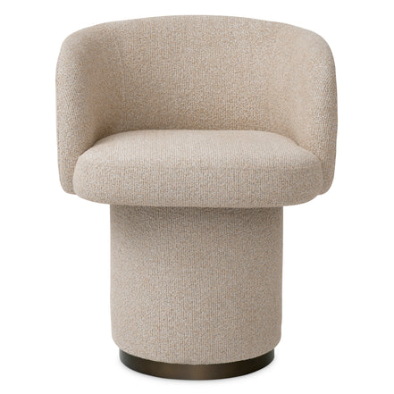 Scaun dining Marly, finisaj bronz, Palmer bej