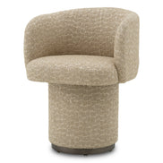 Scaun dining Marly, finisaj bronz, Vaux jacquard bej
