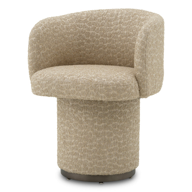 Scaun dining Marly, finisaj bronz, Vaux jacquard bej