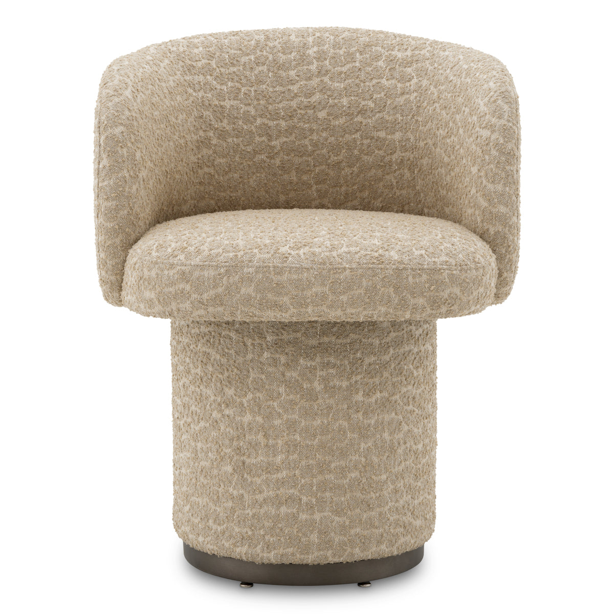 Scaun dining Marly, finisaj bronz, Vaux jacquard bej
