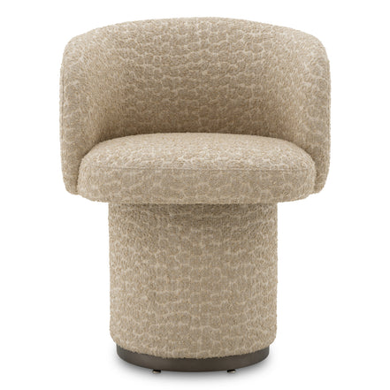Scaun dining Marly, finisaj bronz, Vaux jacquard bej