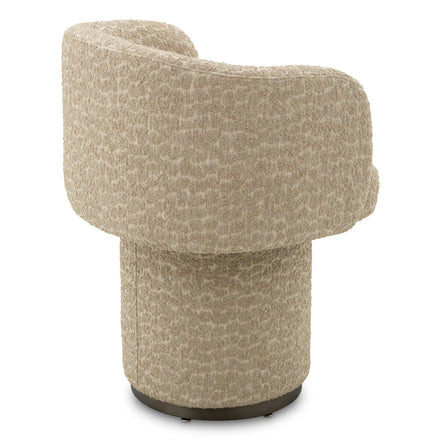 Scaun dining Marly, finisaj bronz, Vaux jacquard bej