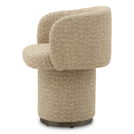 Scaun dining Marly, finisaj bronz, Vaux jacquard bej