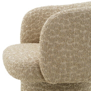 Scaun dining Marly, finisaj bronz, Vaux jacquard bej