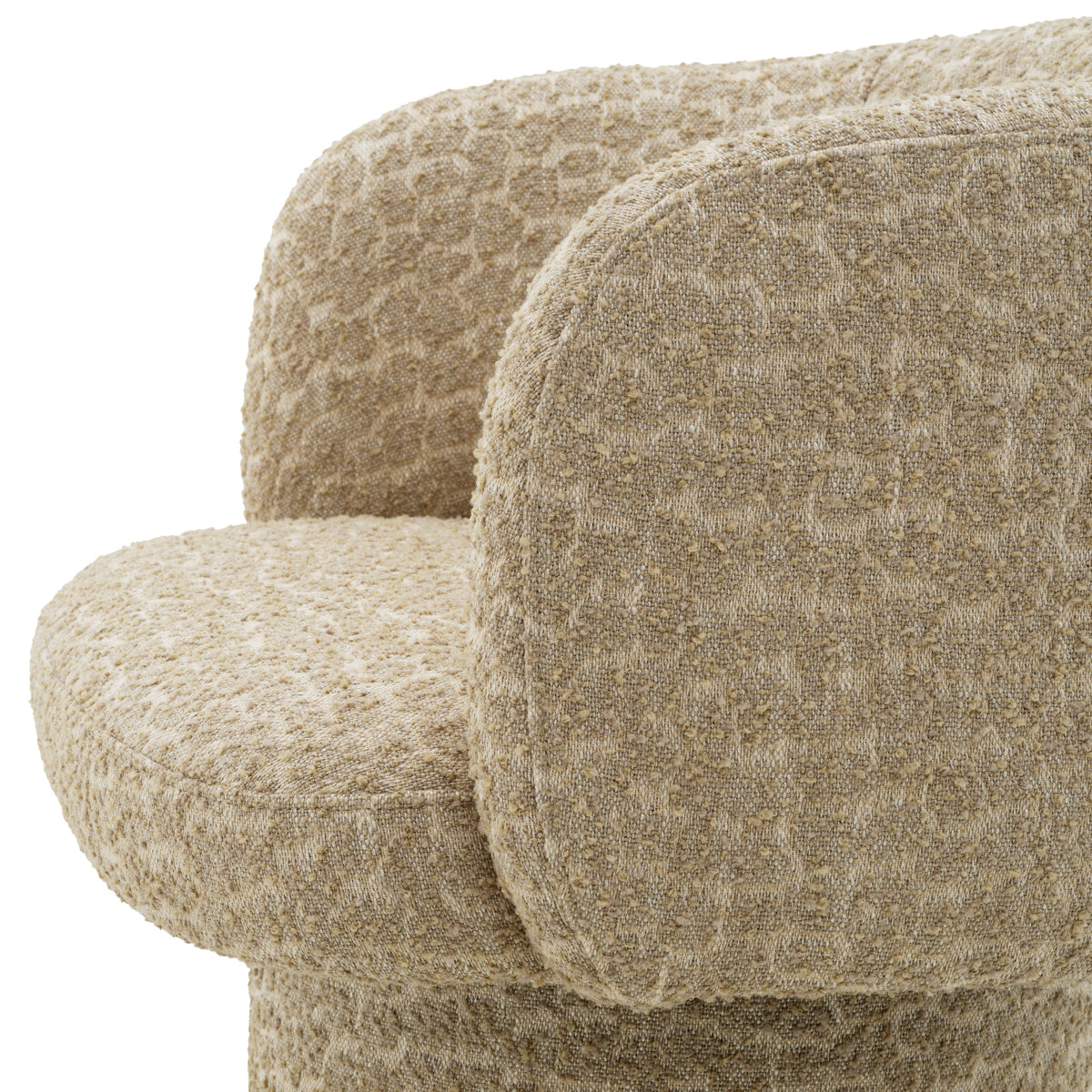 Scaun dining Marly, finisaj bronz, Vaux jacquard bej