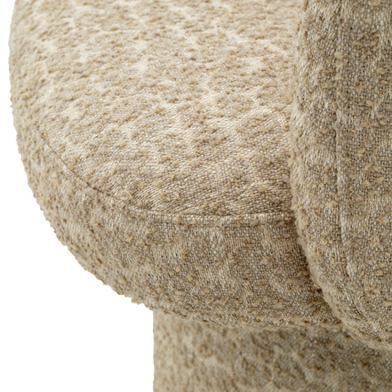 Scaun dining Marly, finisaj bronz, Vaux jacquard bej
