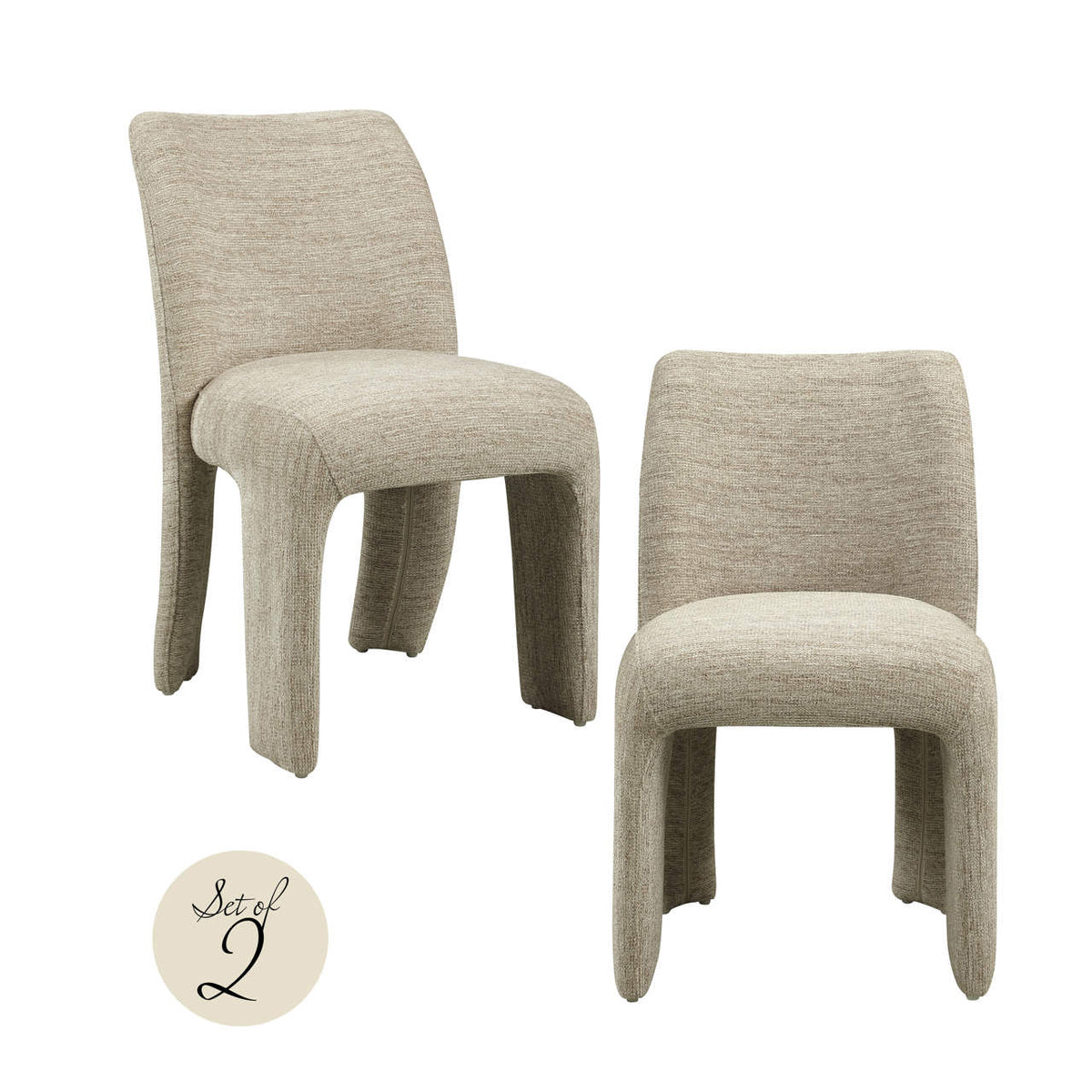 Scaun dining Maya, softweave natural (set de 2)