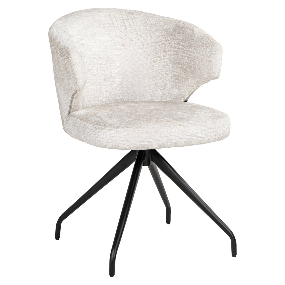 Scaun dining Milly, fusion crem, rotativ