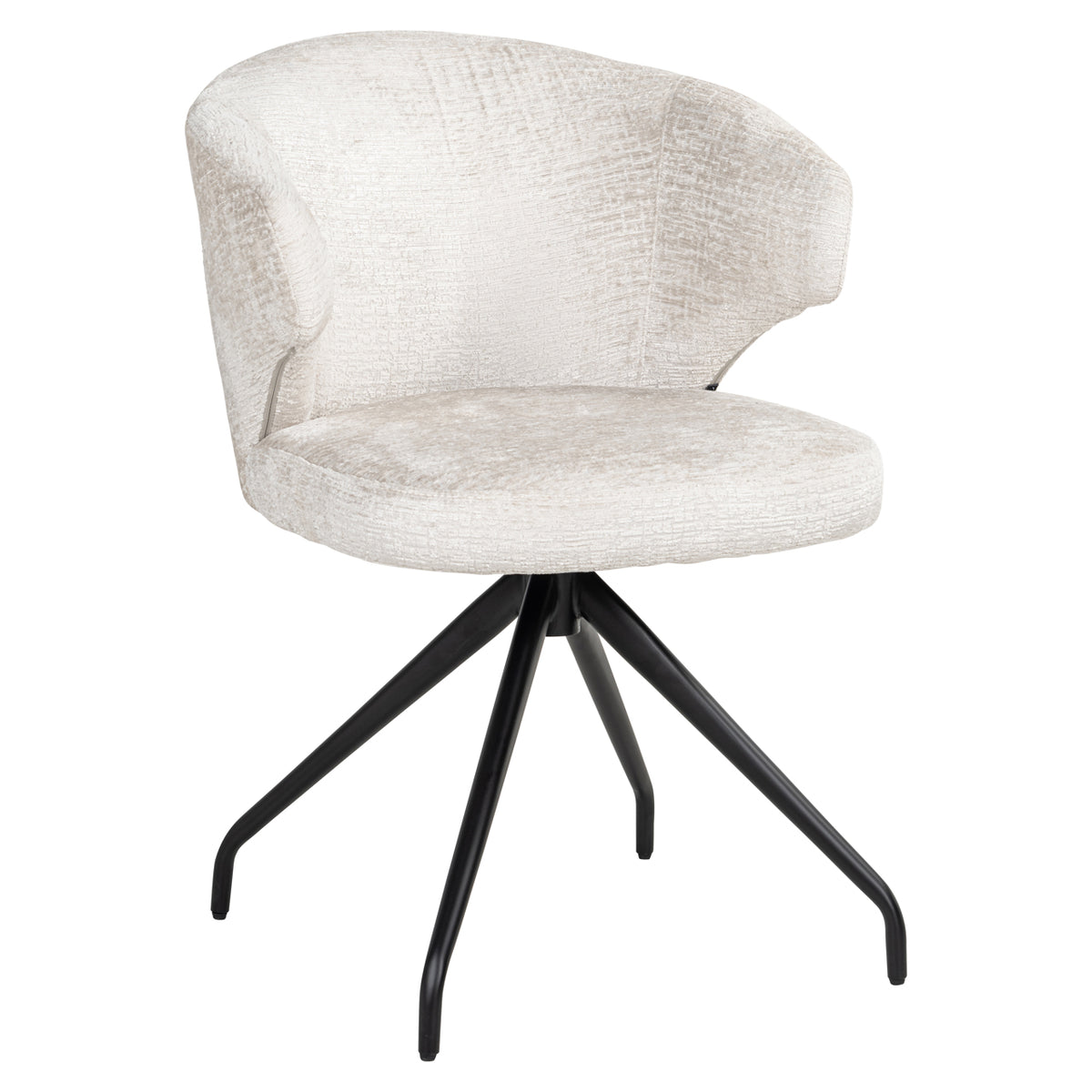 Scaun dining Milly, fusion crem, rotativ