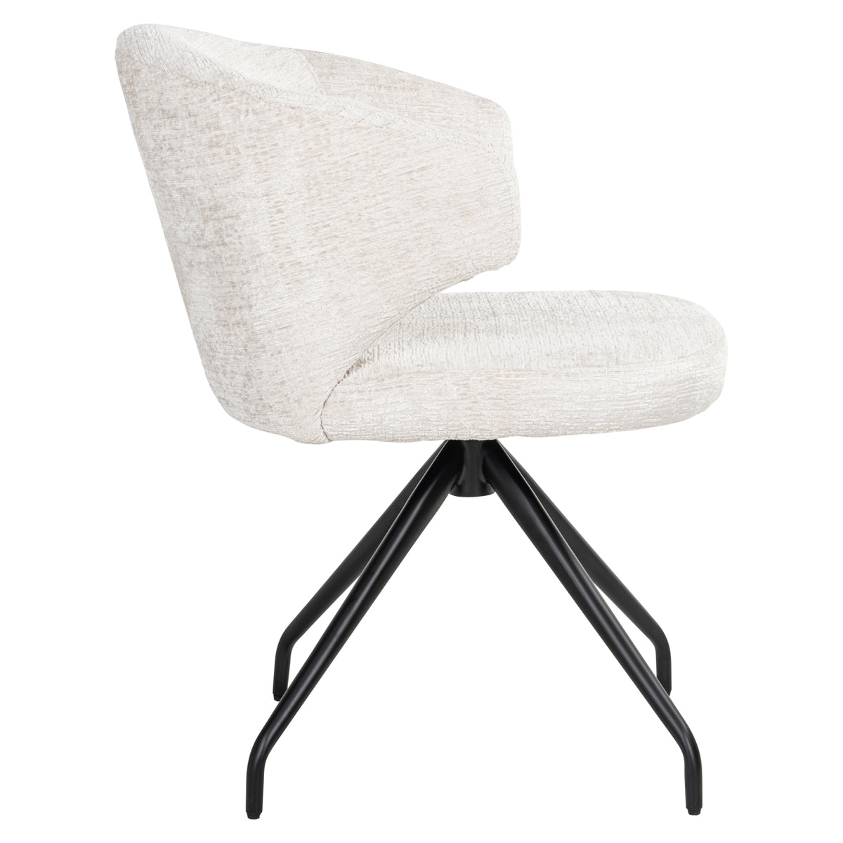 Scaun dining Milly, fusion crem, rotativ