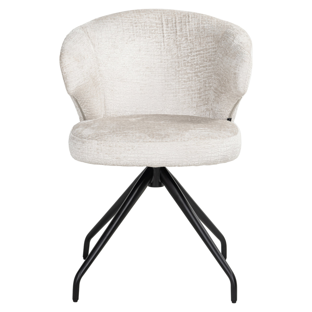 Scaun dining Milly, fusion crem, rotativ
