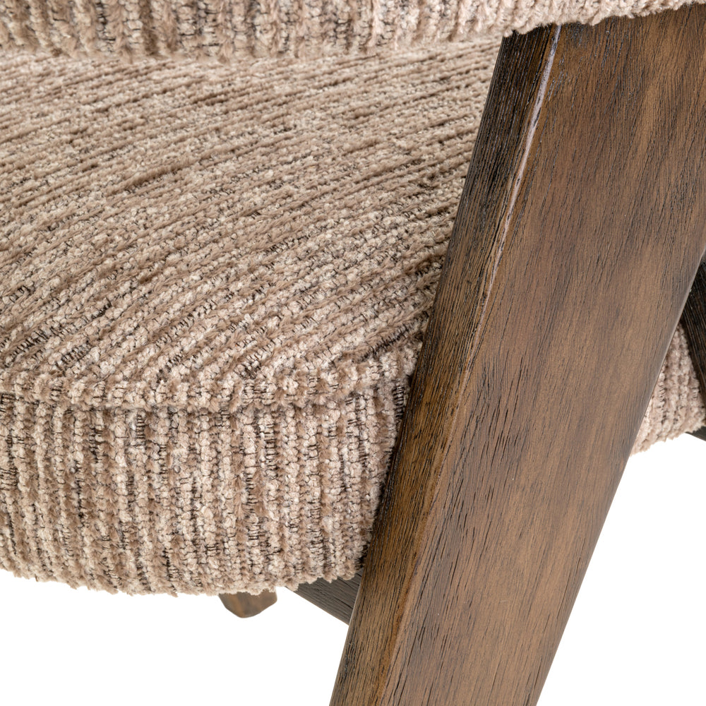 Scaun dining Mori, linear moca, ignifug