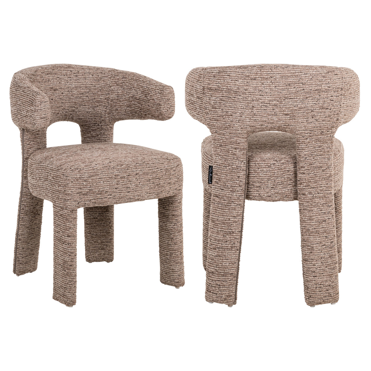 Scaun dining Nerio, linear mocca