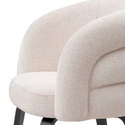 Scaun dining Novelle, Lyssa alb-crem