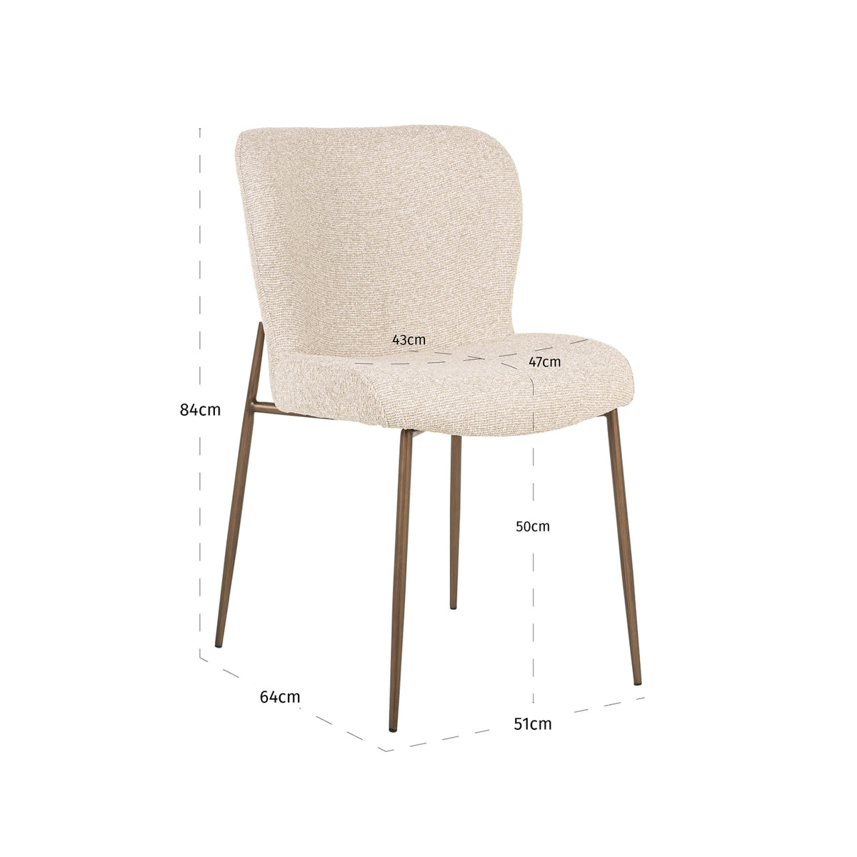 Scaun dining Odarby, biscotti (set de 2)
