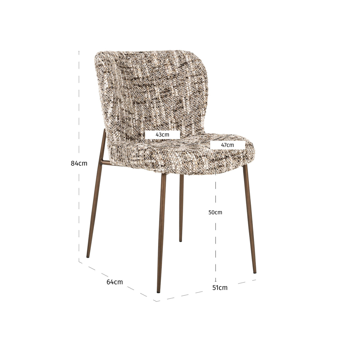 Scaun dining Odarby, omara maro (set de 2)