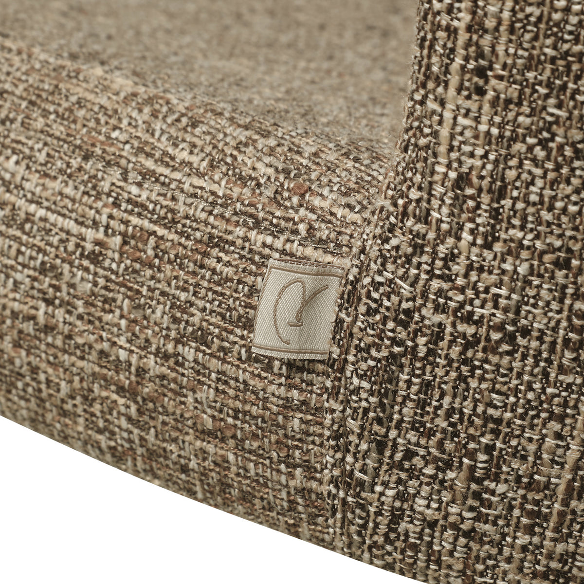 Scaun dining Odarby, tweed maro, ignifug (set de 2)