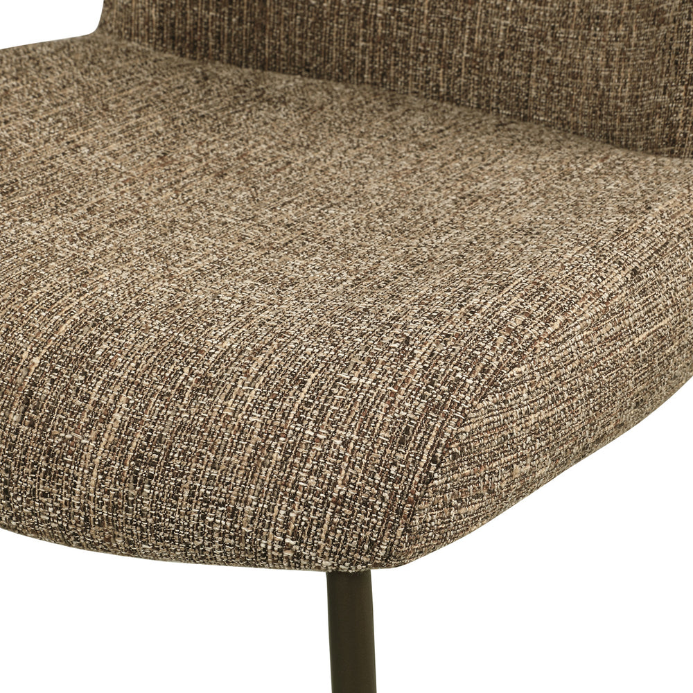Scaun dining Odarby, tweed maro, ignifug (set de 2)