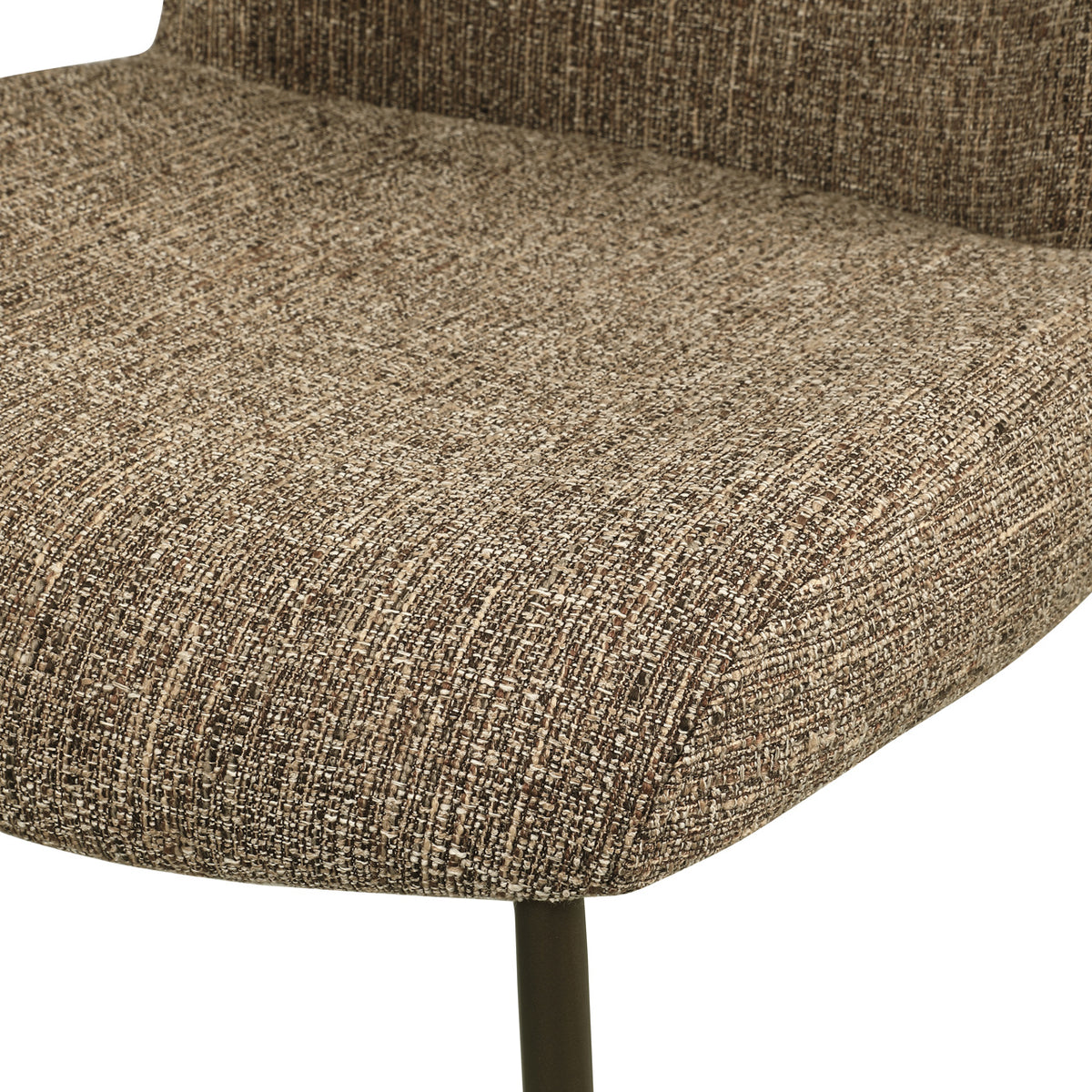 Scaun dining Odarby, tweed maro, ignifug (set de 2)