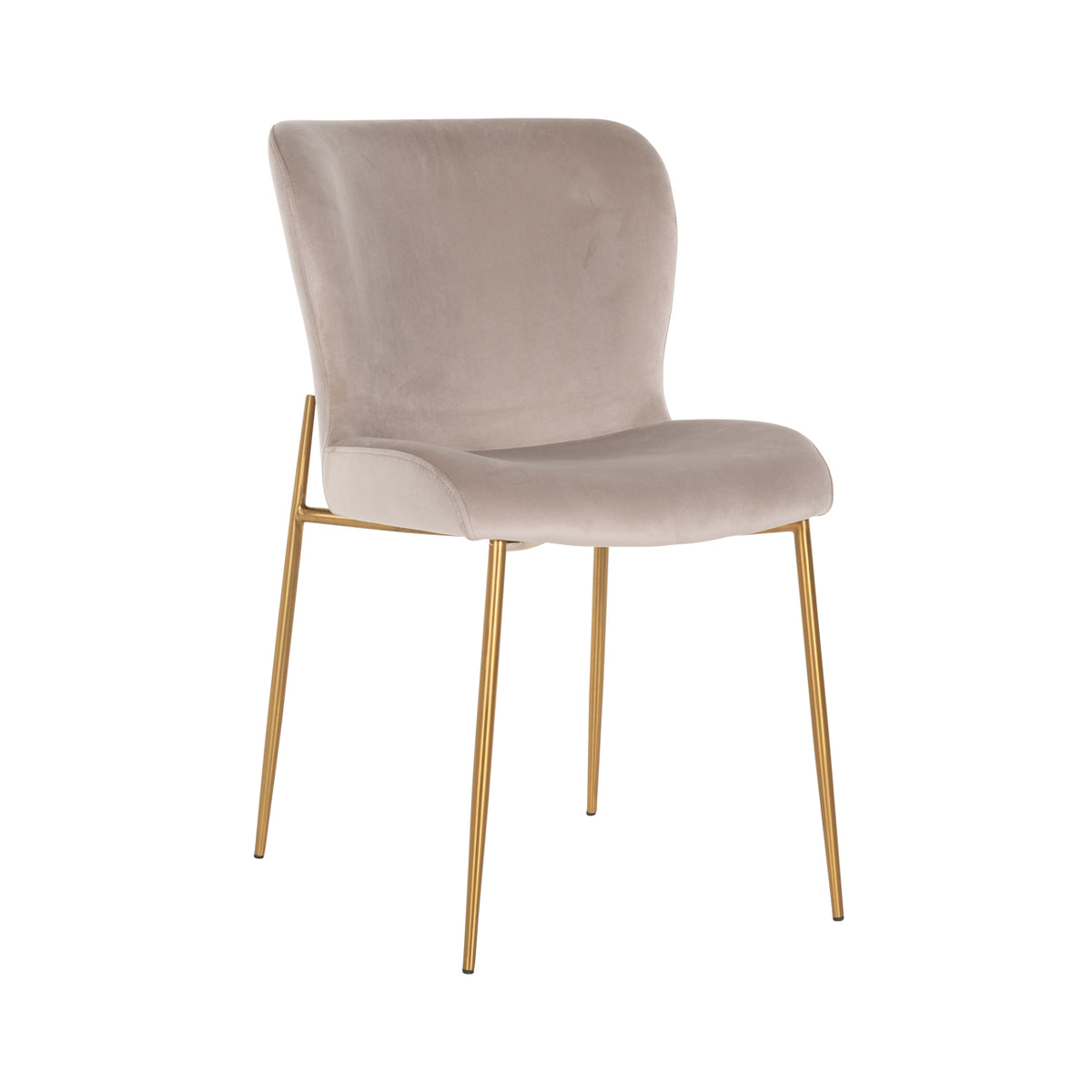 Scaun dining Odessa, catifea kaki, ignifug (set de 2)