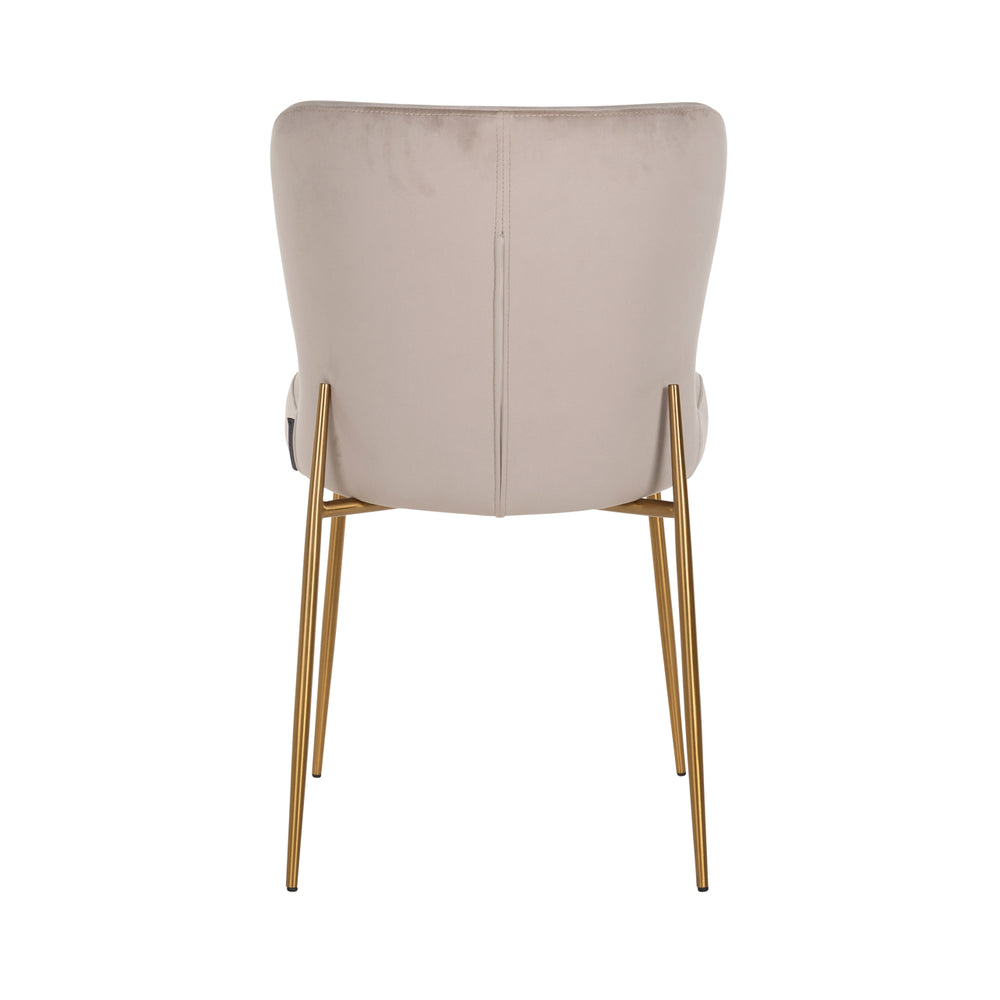 Scaun dining Odessa, catifea kaki, ignifug (set de 2)