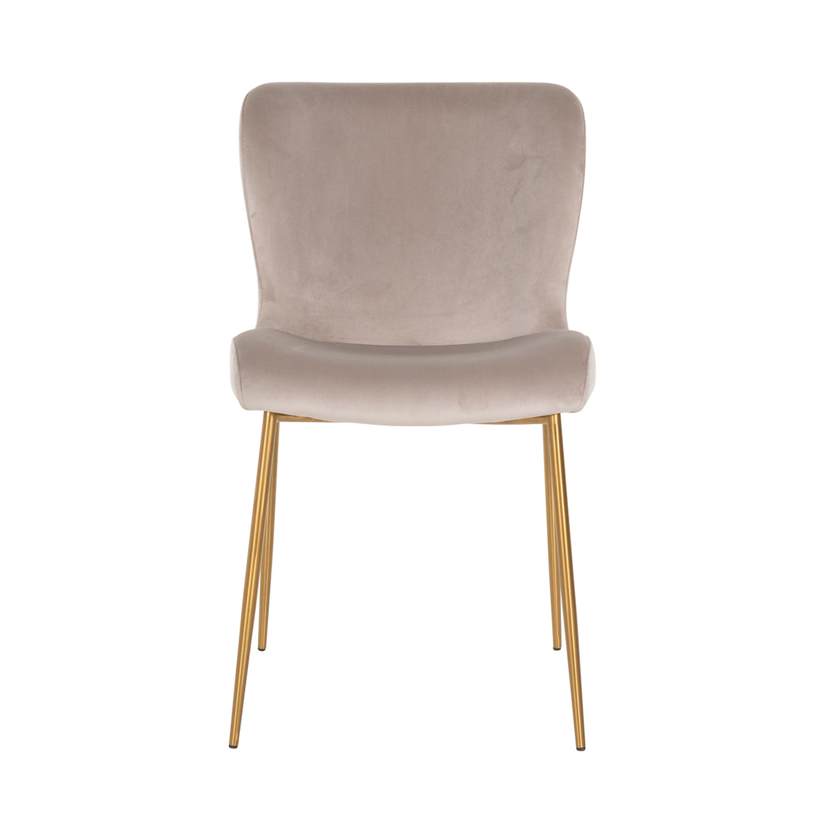 Scaun dining Odessa, catifea kaki, ignifug (set de 2)