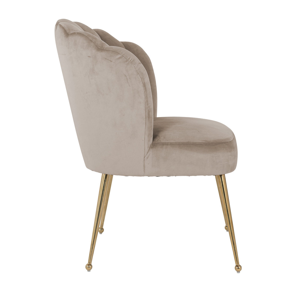 Scaun dining Pippa, catifea kaki