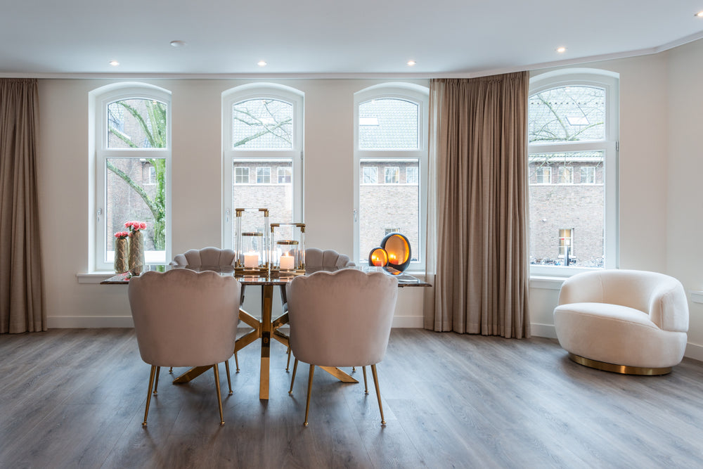 Scaun dining Pippa, catifea kaki – ambient