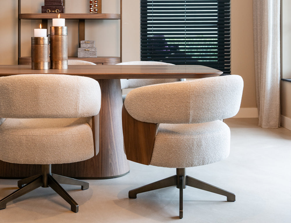 Scaun dining Pollux, lodge desert nuc, rotativ – ambient