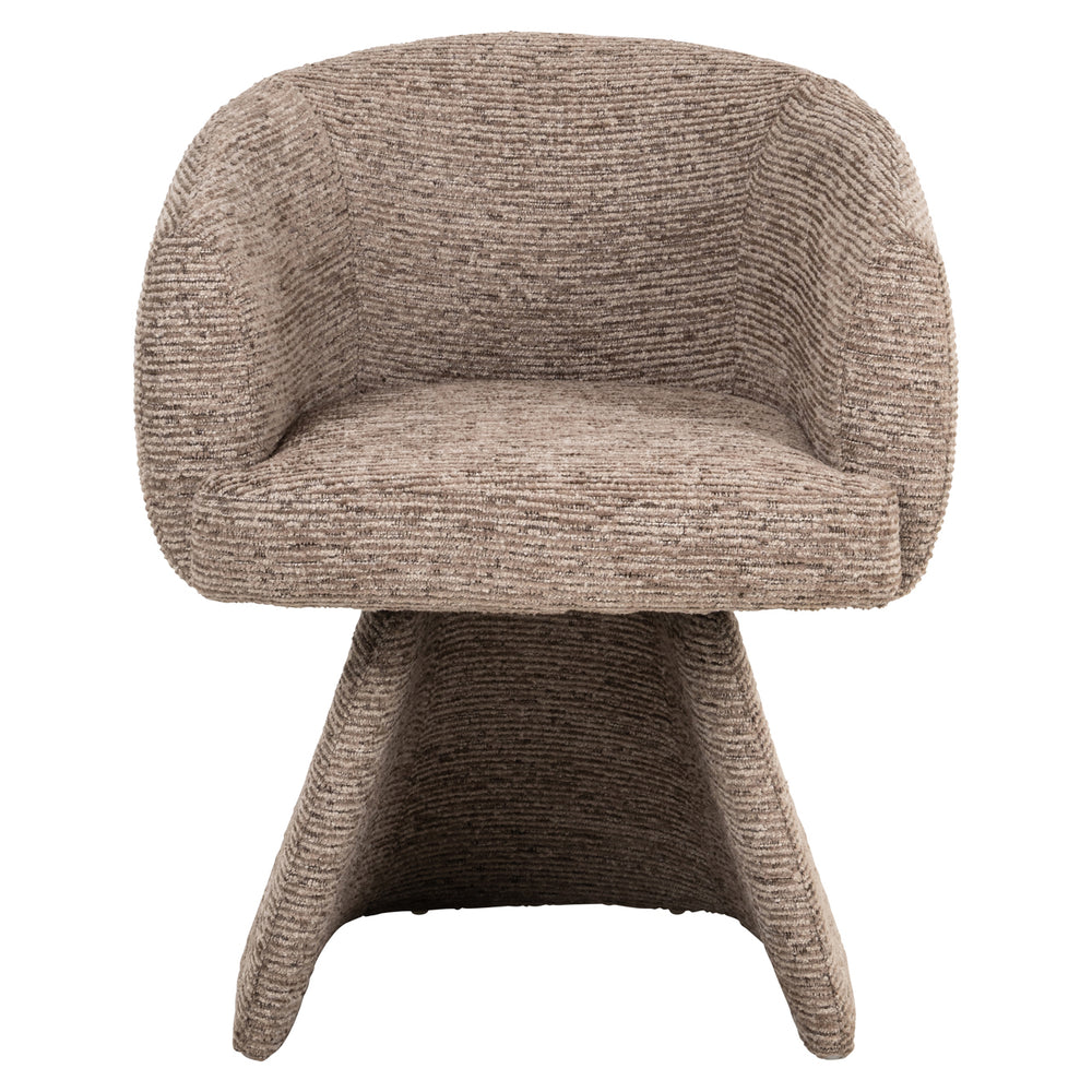 Scaun dining Quiriro, linear mocca, rotativ