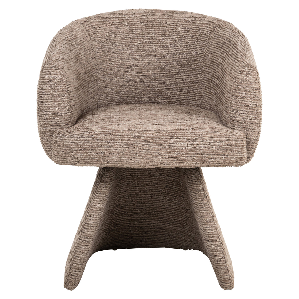 Scaun dining Quiriro, linear mocca, rotativ
