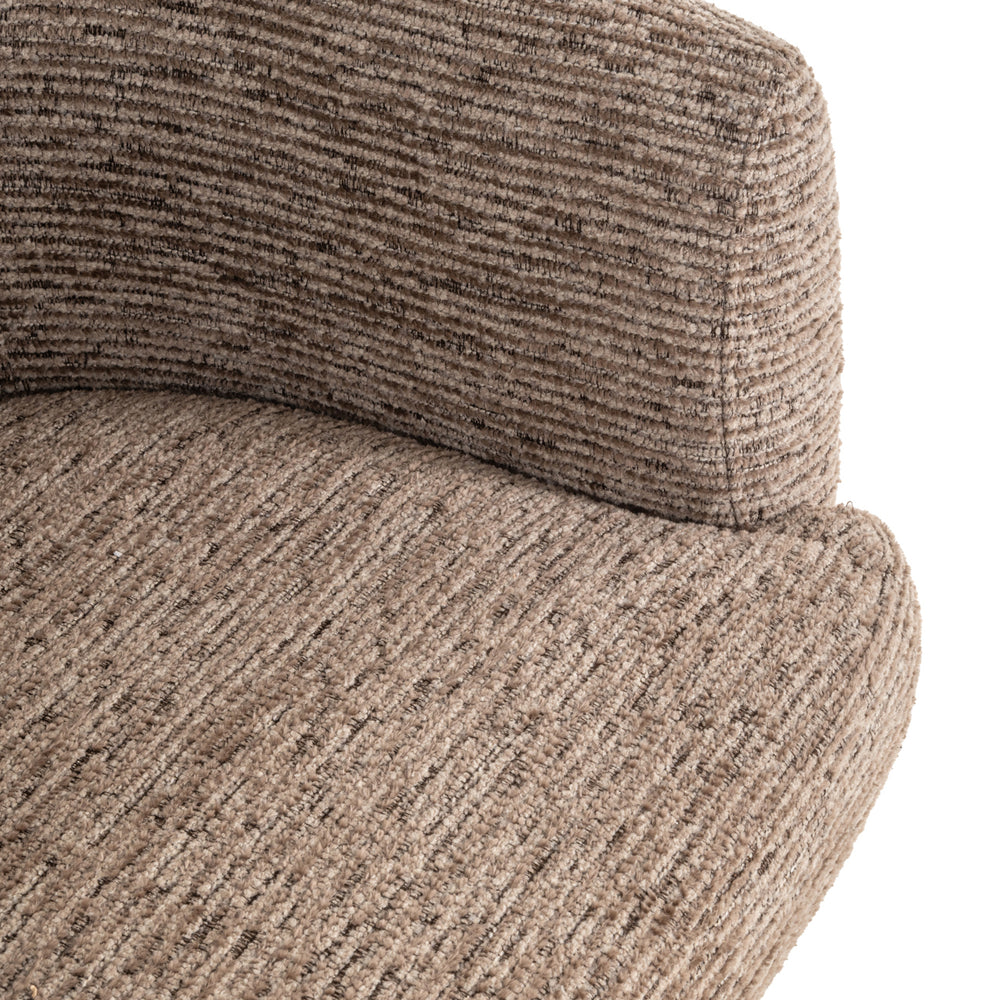 Scaun dining Quiriro, linear mocca, rotativ