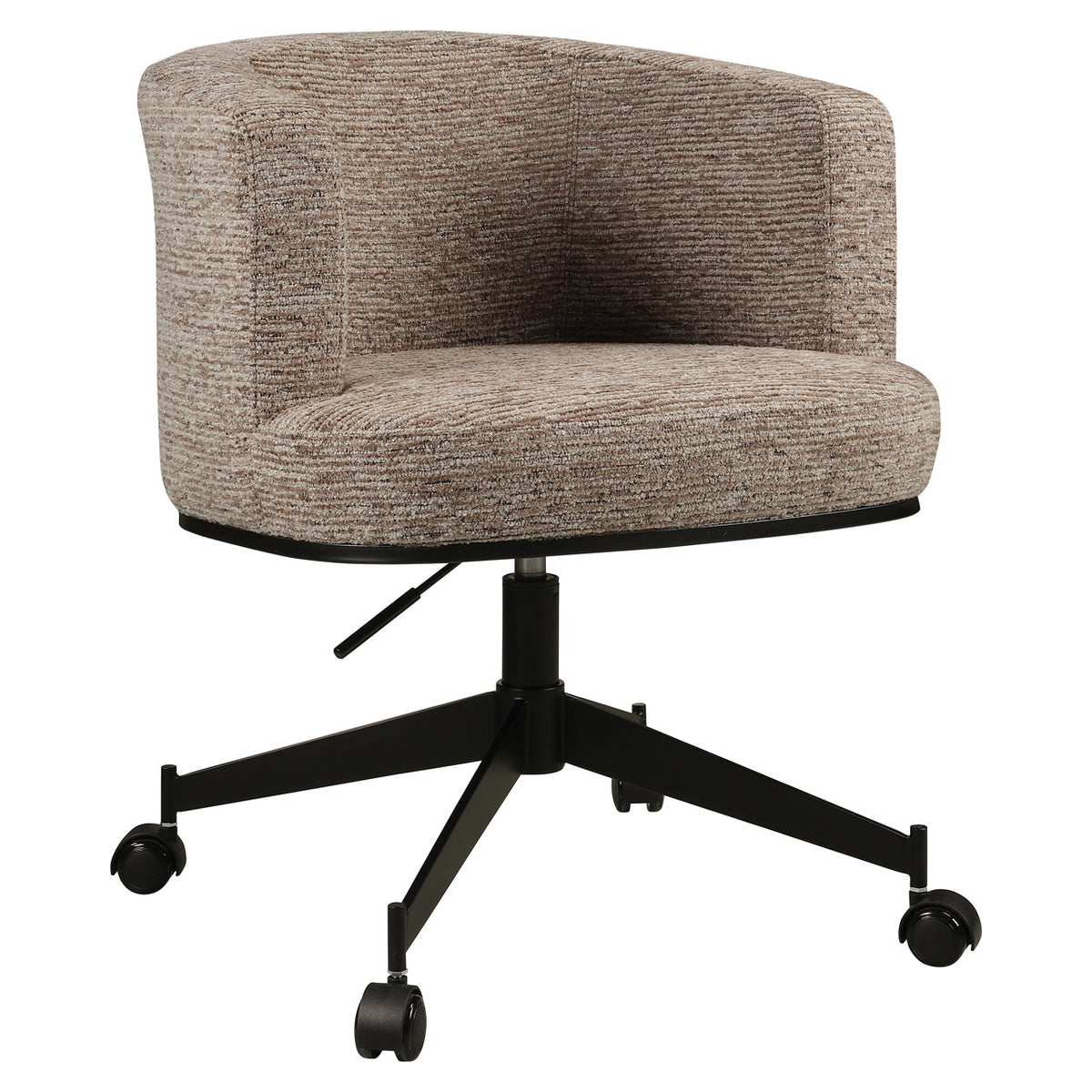 Scaun dining Rochenne, linear moca, rotativ, pe rotile