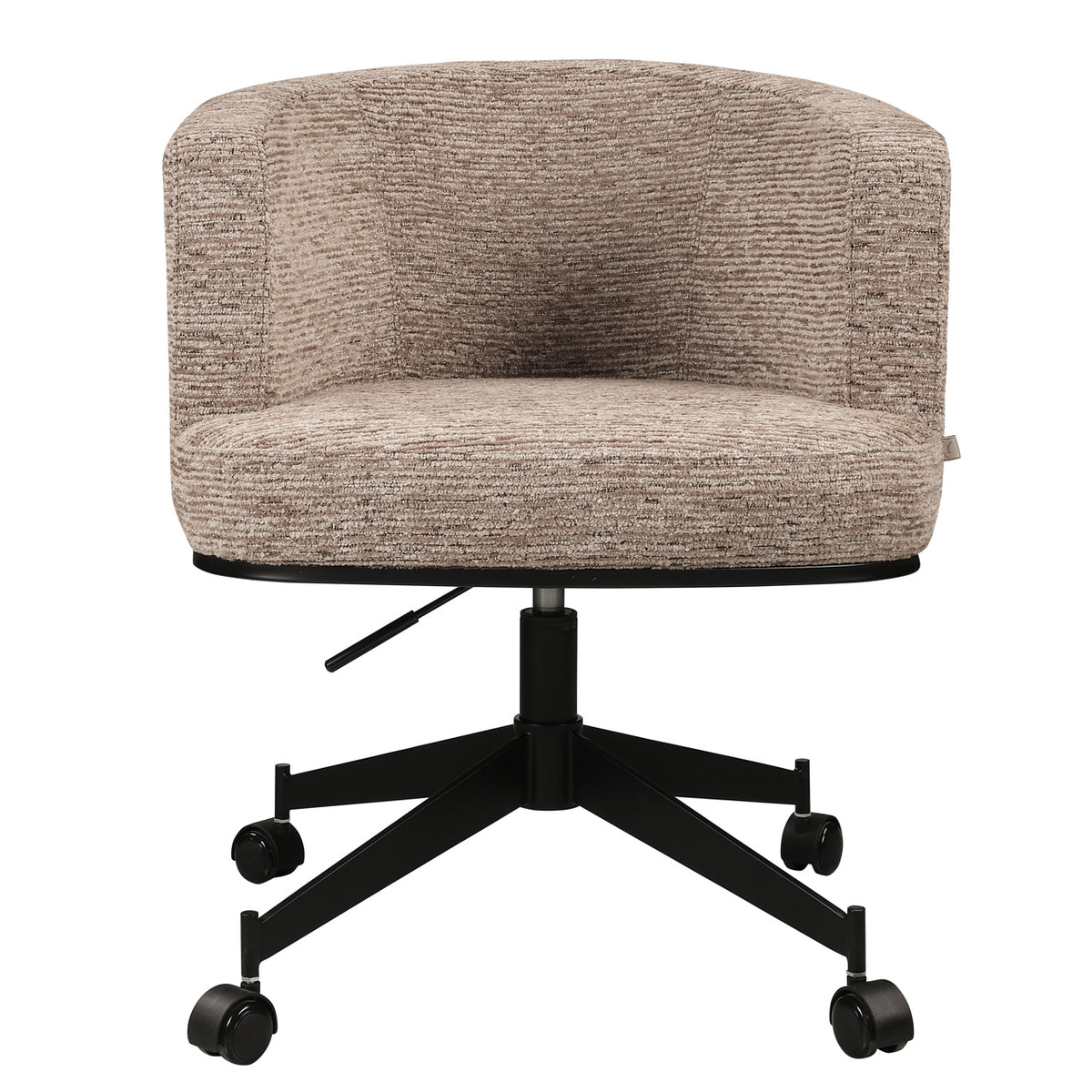 Scaun dining Rochenne, linear moca, rotativ, pe rotile