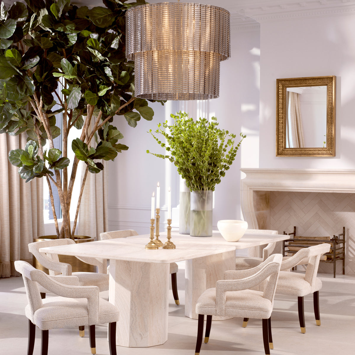 Scaun dining Roumier, Palmer bej