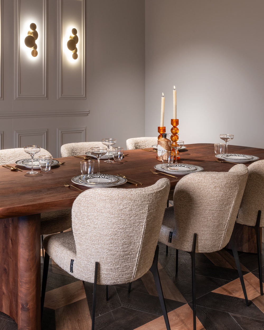 Scaun dining Sergio, linear natural – ambient