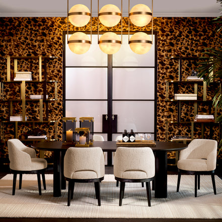 Scaun dining Sofia, Seashell alb-crem